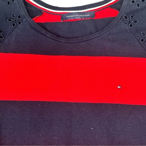 Tommy Hilfiger - Striped Embroidered-Sleeve Dress - Picture 4 of 14